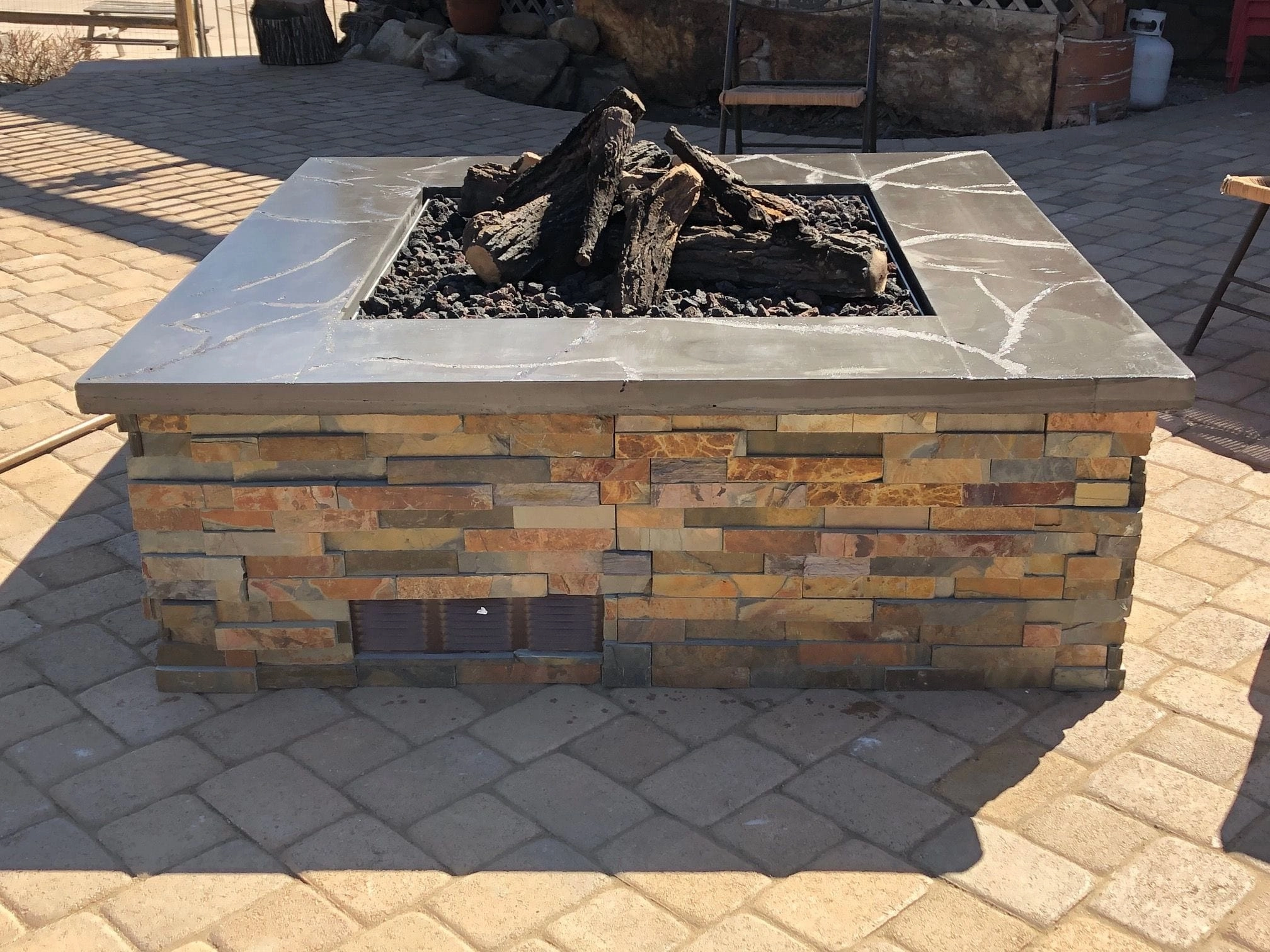 Warming Trends Crossfire FS Square 60x60x18-Inch Ready To Finish Fire Pit Kit