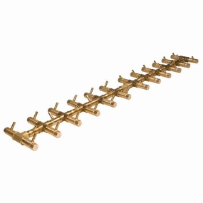 Warming Trends Crossfire Tree-Style 7.5 x 51.5-inch Brass Gas Fire Pit Burner 350K BTUFireproof mat for under fire pit