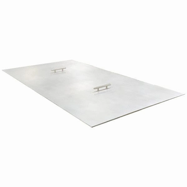 Warming Trends Rectangular 110-115.9 x 18-23.9-Inch Aluminum Fire Pit Cover (2-Handle) CRR11523Fireproof mat for under fire pit