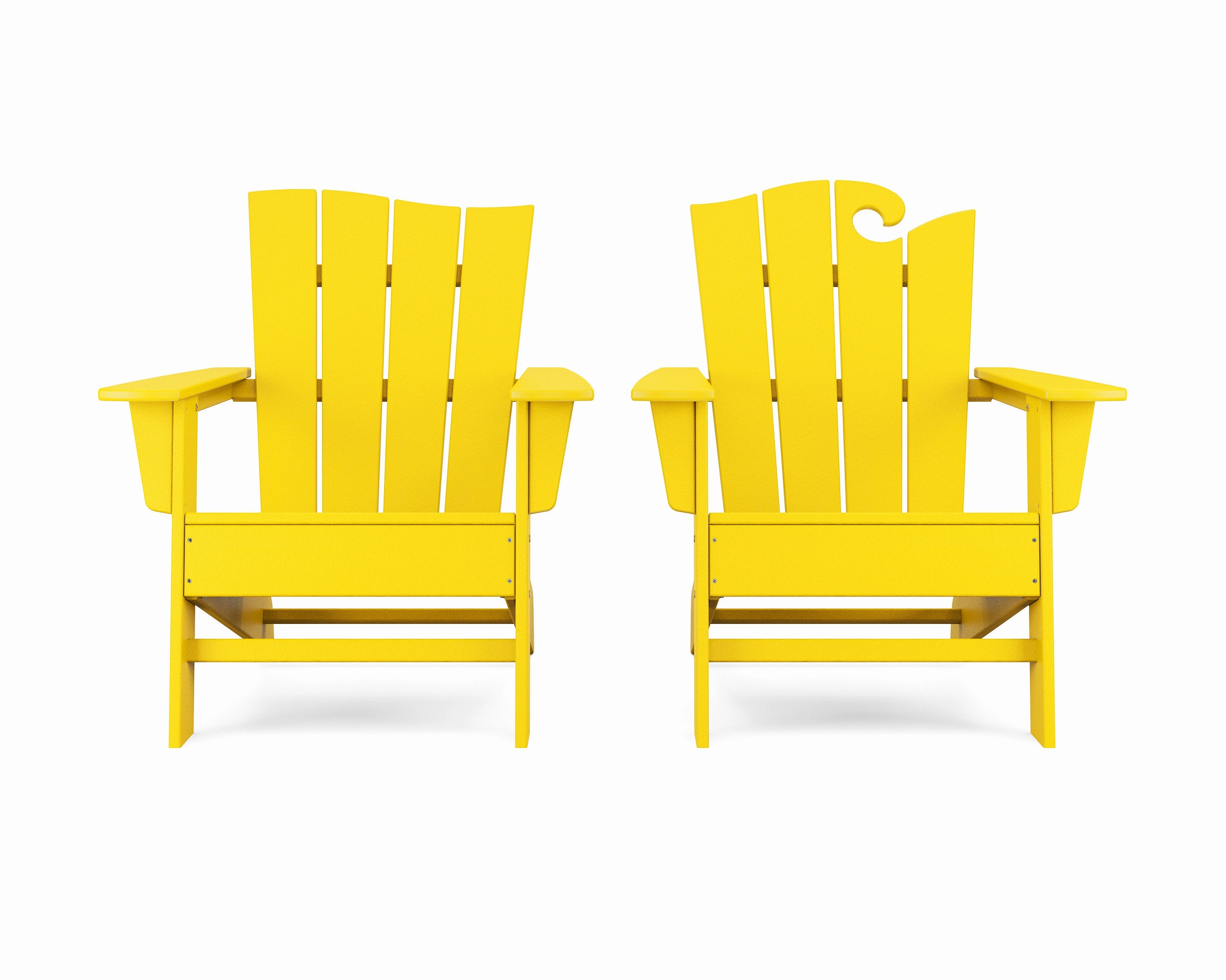 Wave 2-Piece Adirondack Set with The Wave Chair Left