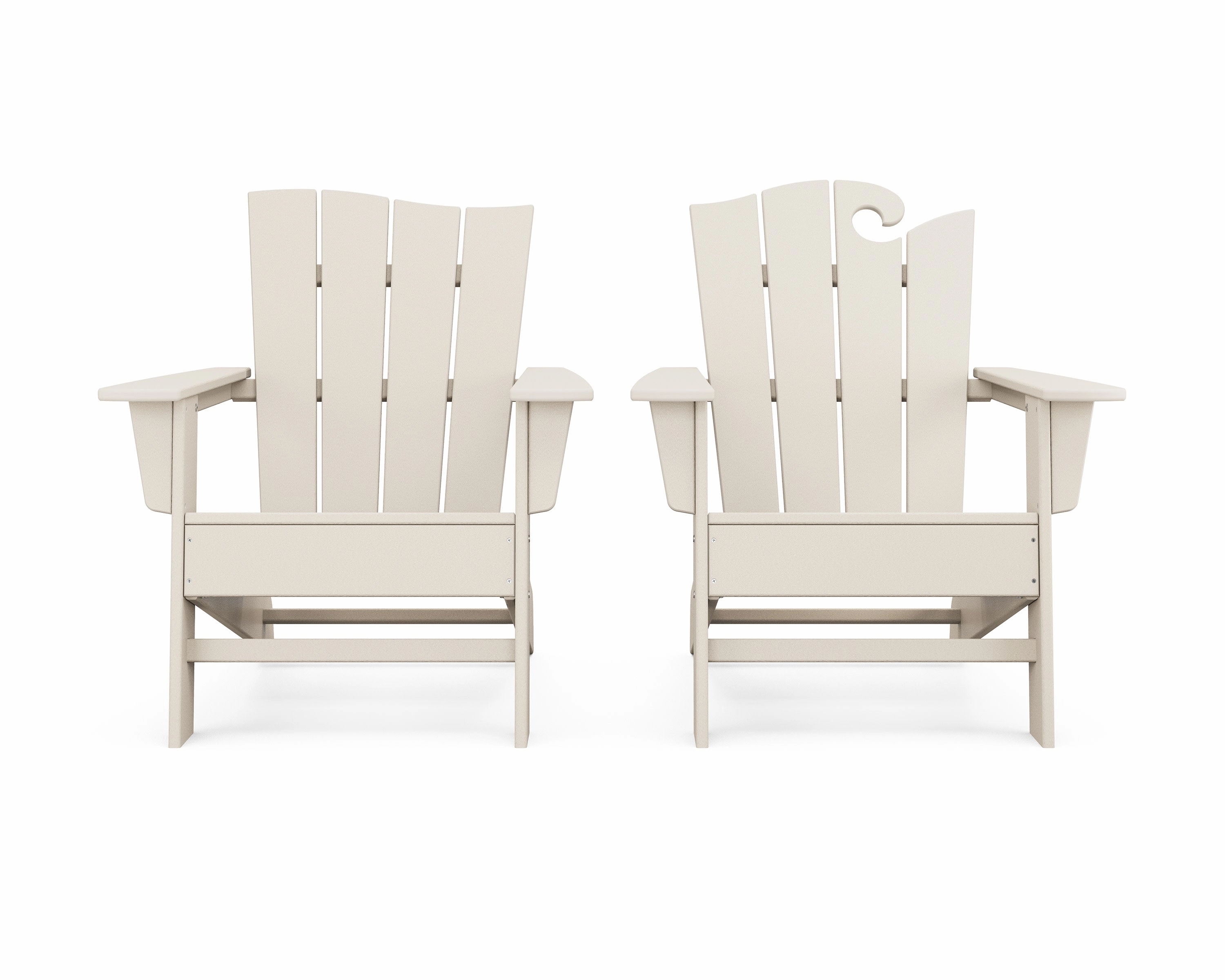 Wave 2-Piece Adirondack Set with The Wave Chair Left