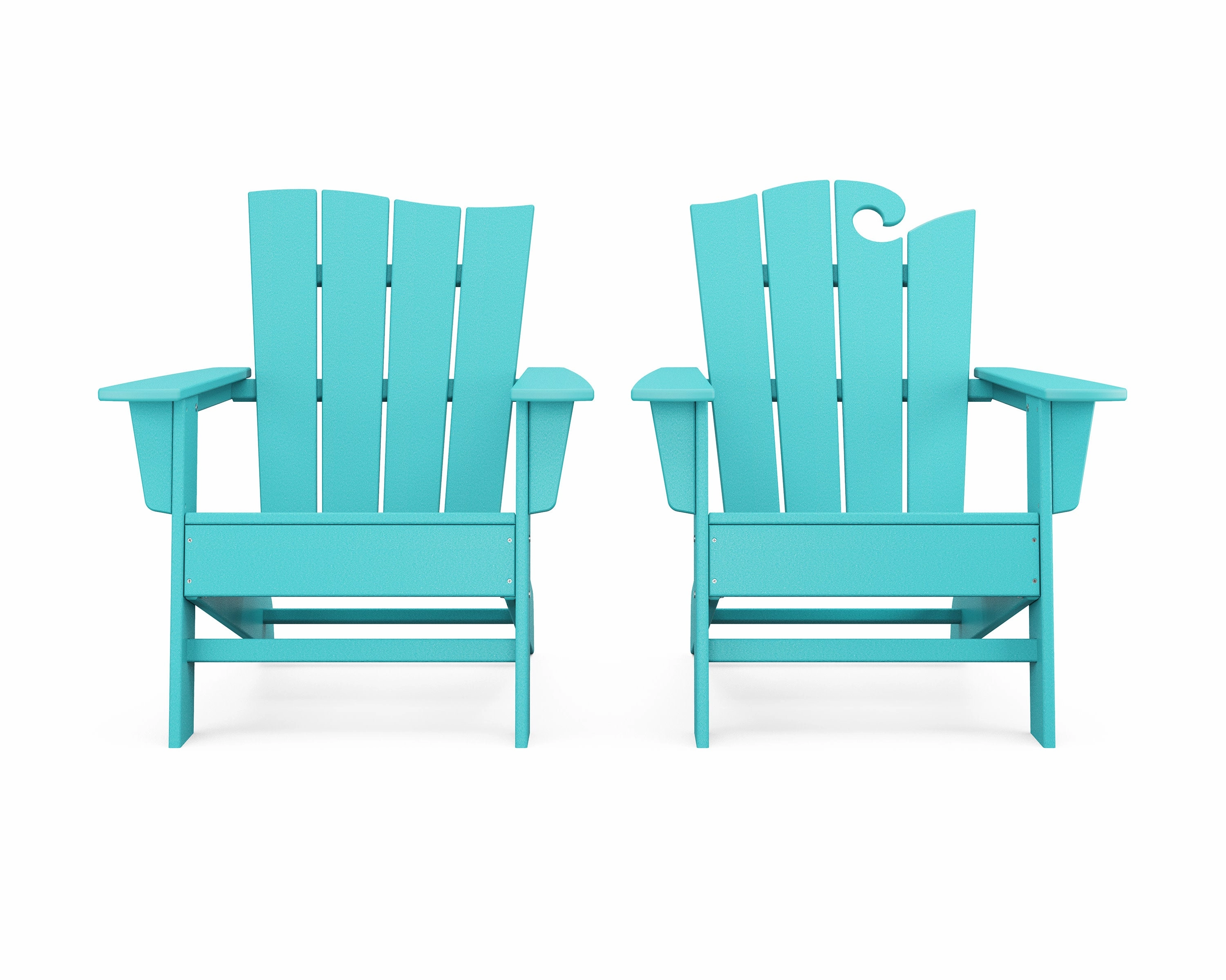 Wave 2-Piece Adirondack Set with The Wave Chair Leftoutdoor patio dining furniture set