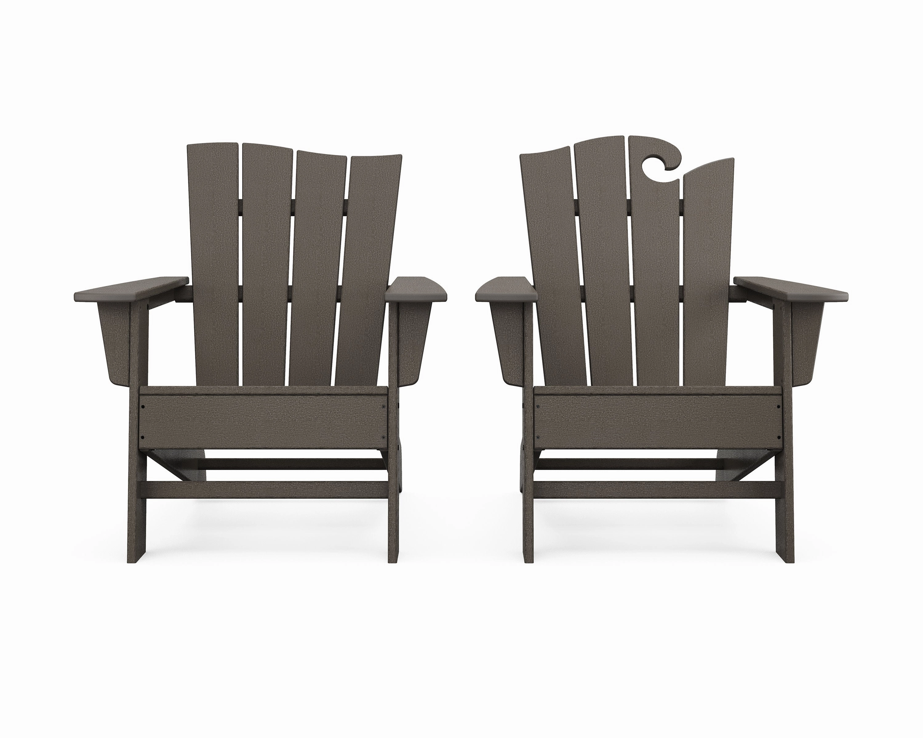 Wave 2-Piece Adirondack Set with The Wave Chair Left