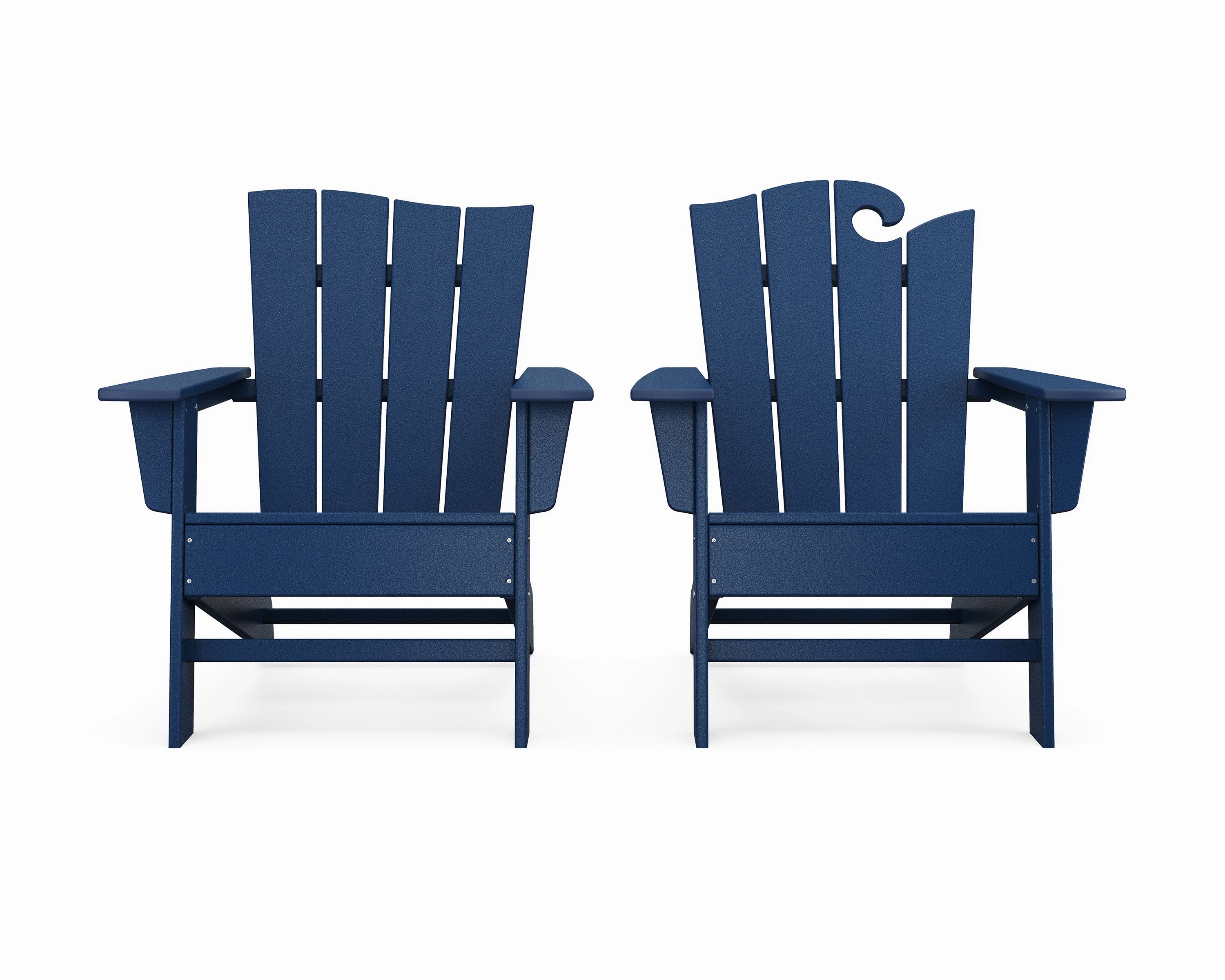 Wave 2-Piece Adirondack Set with The Wave Chair Left