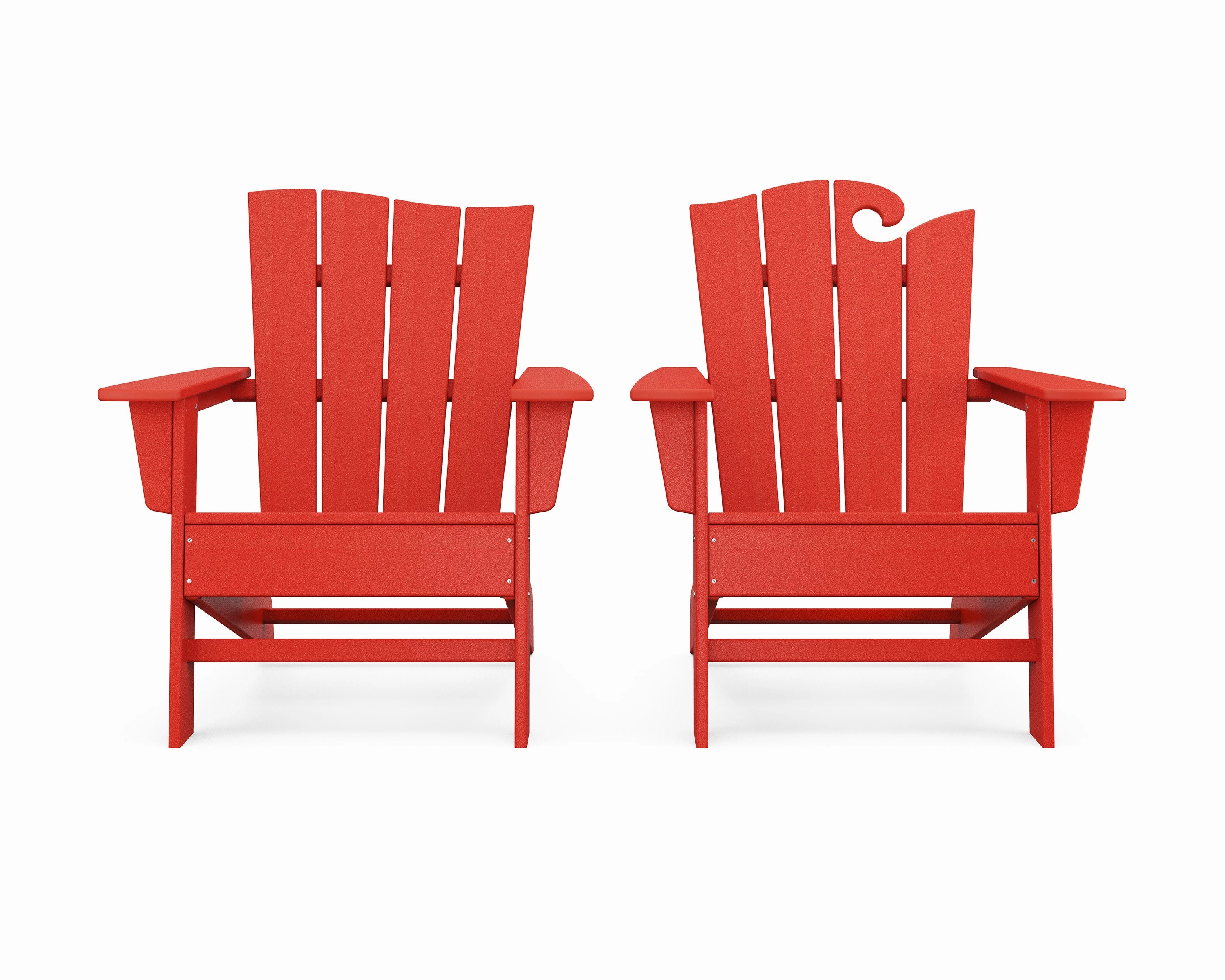 Wave 2-Piece Adirondack Set with The Wave Chair Left