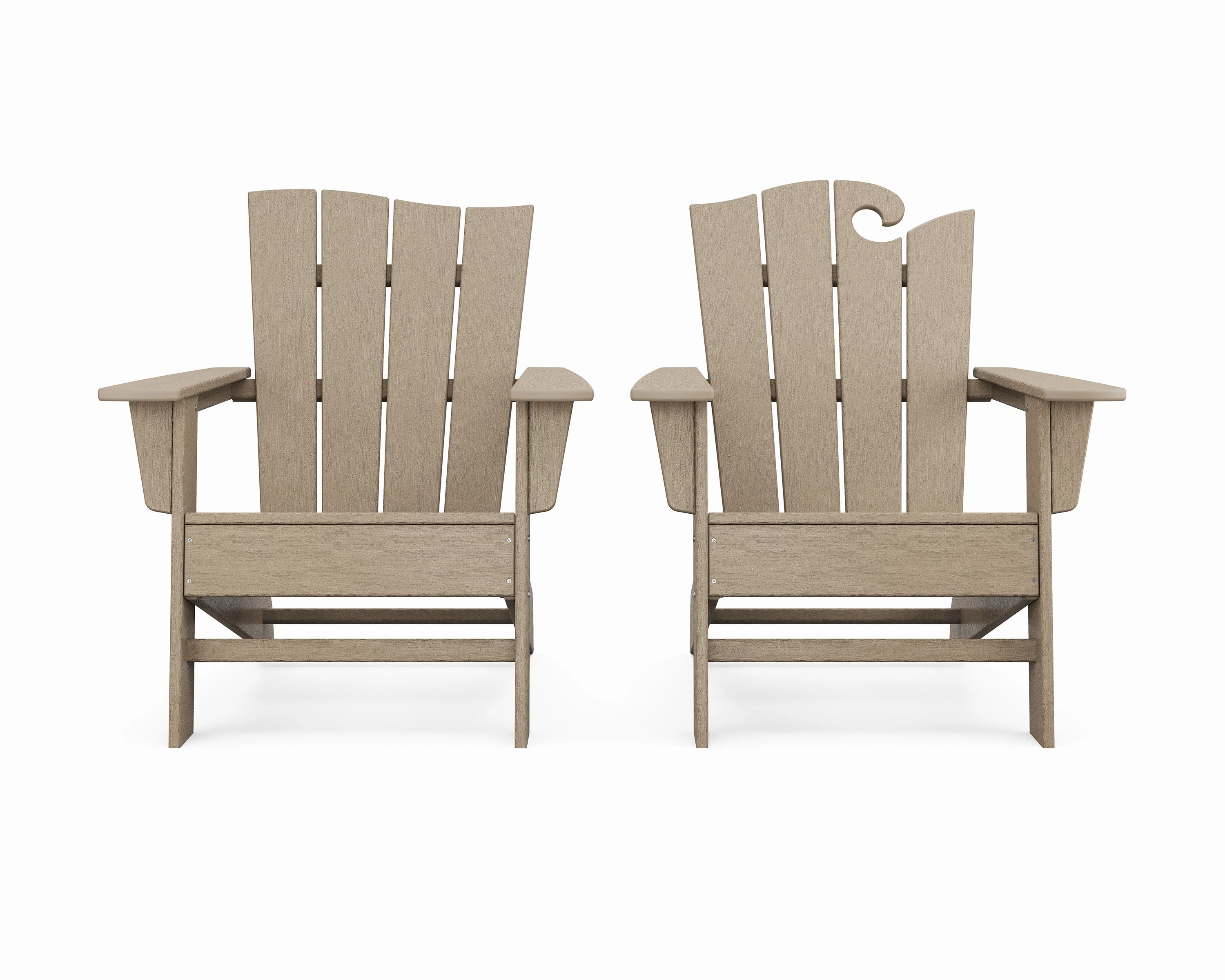 Wave 2-Piece Adirondack Set with The Wave Chair Left