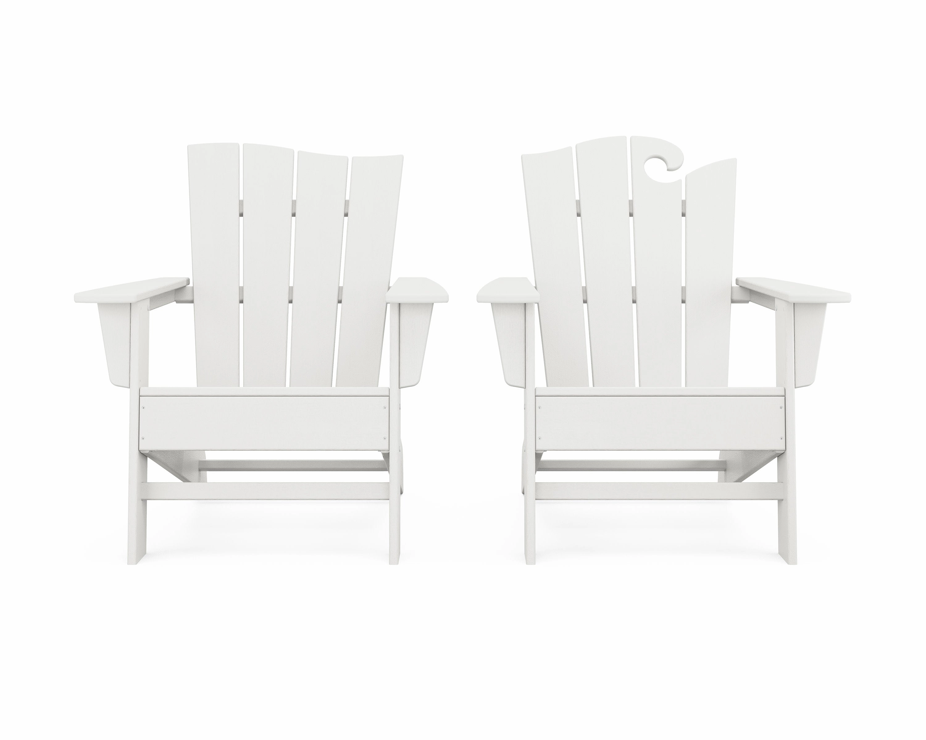 Wave 2-Piece Adirondack Set with The Wave Chair Left