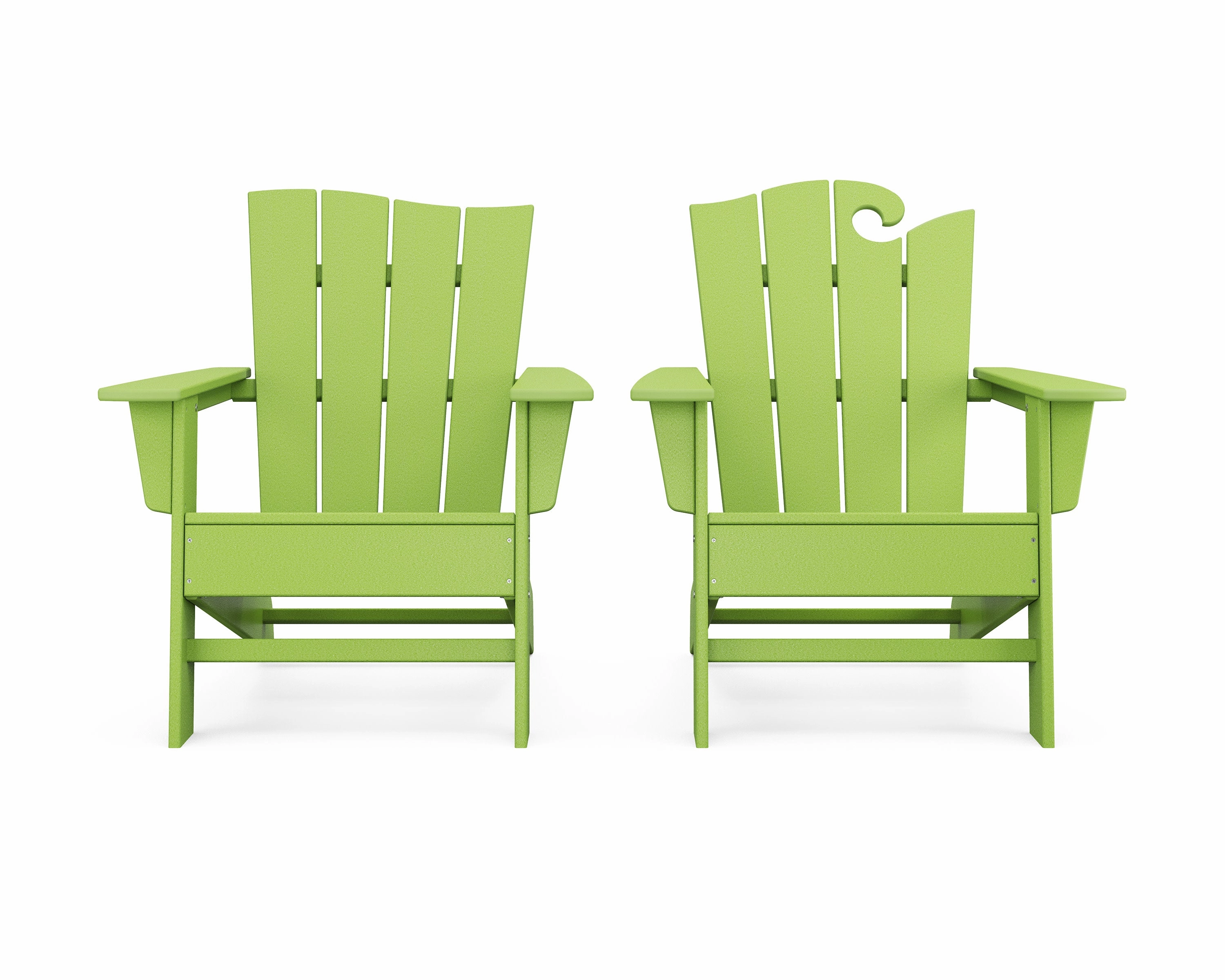 Wave 2-Piece Adirondack Set with The Wave Chair Left