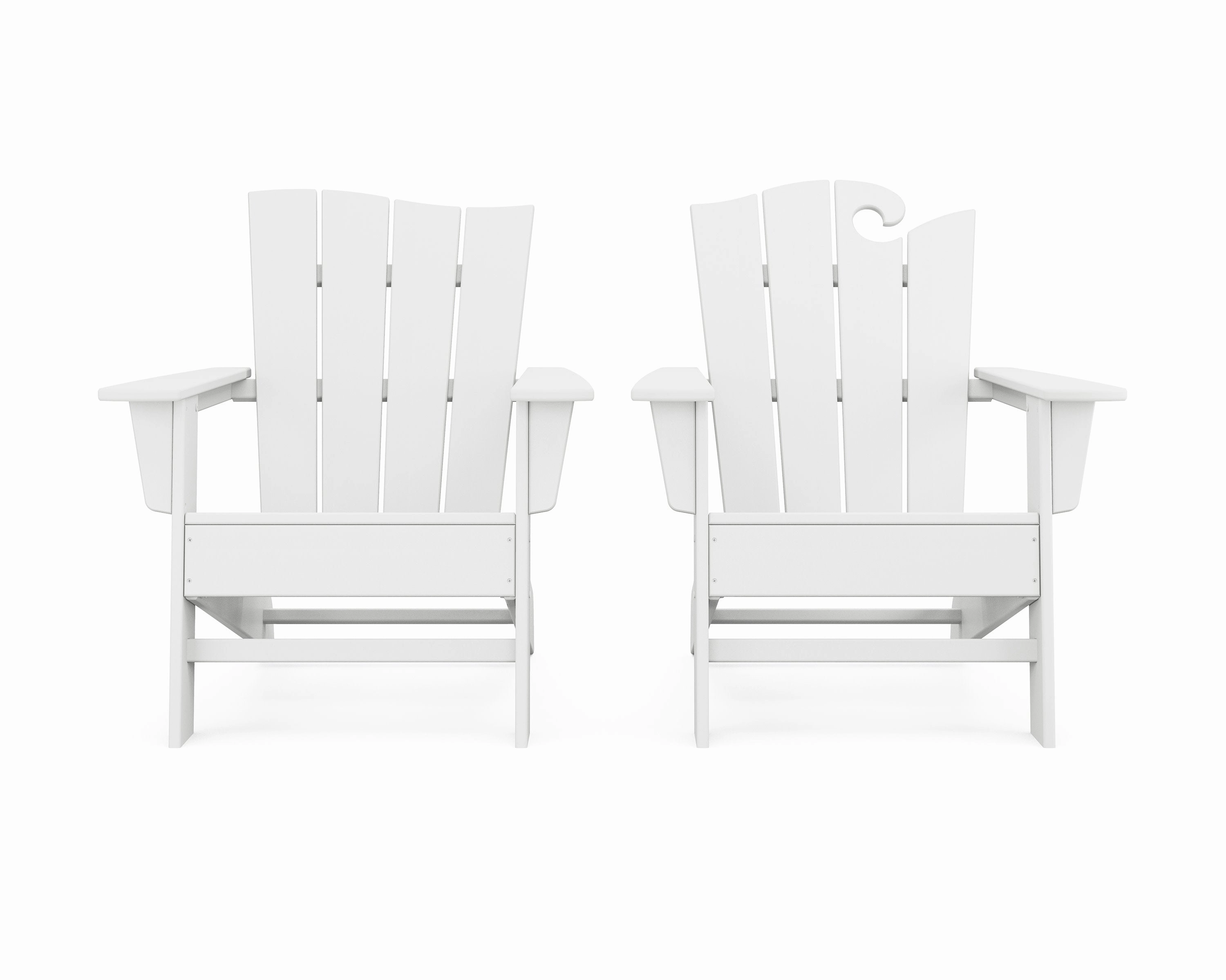Wave 2-Piece Adirondack Set with The Wave Chair Left