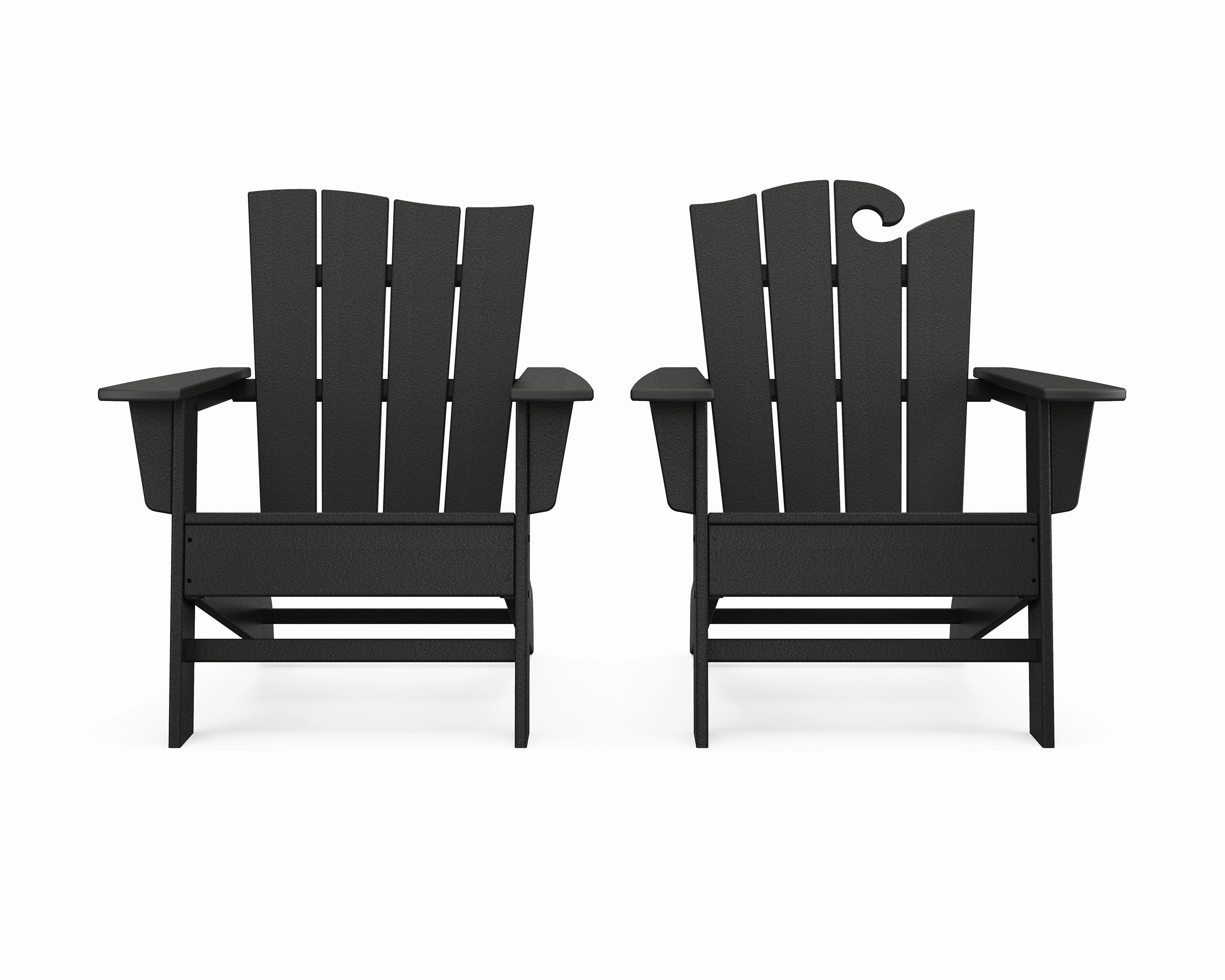 Wave 2-Piece Adirondack Set with The Wave Chair Left