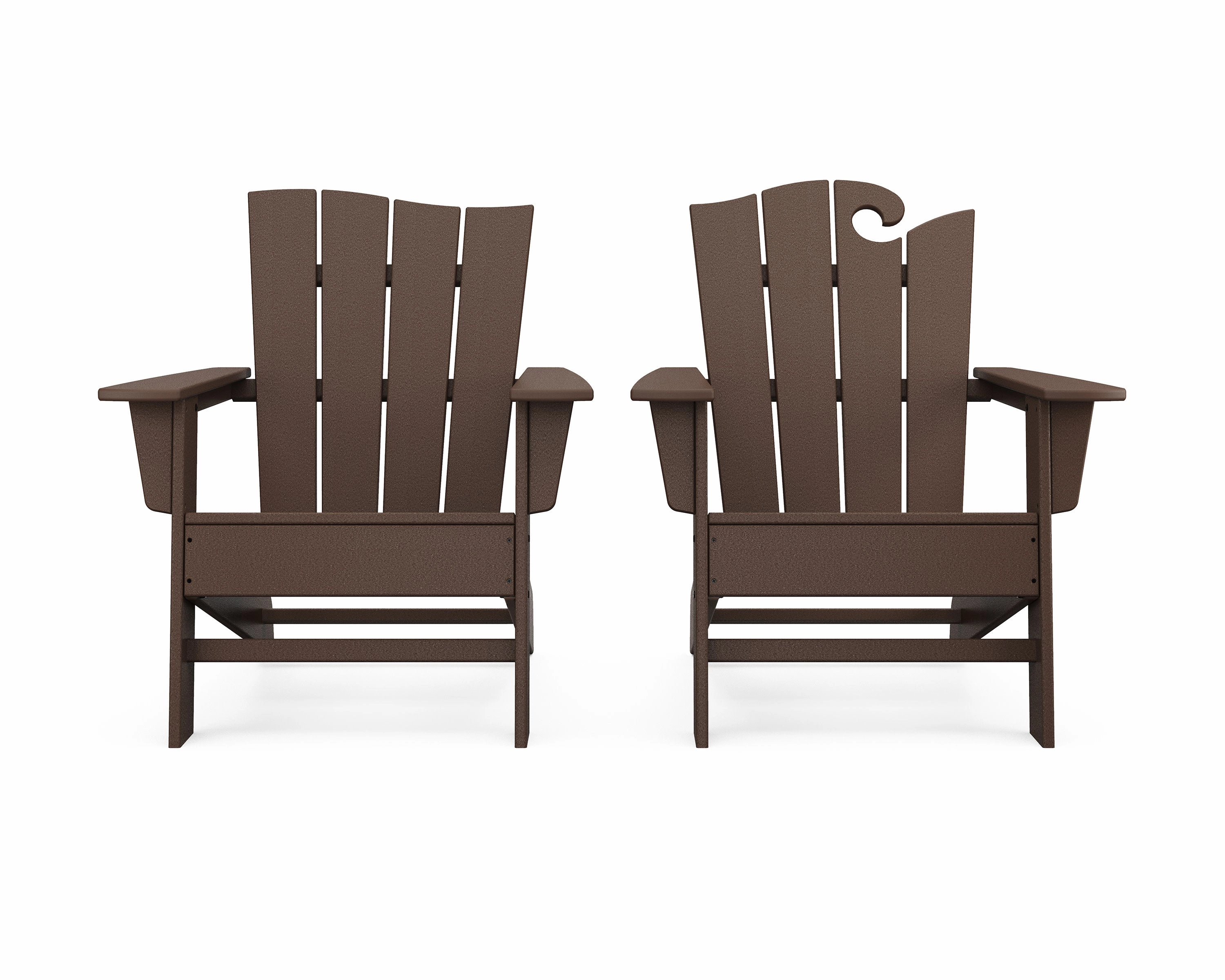 Wave 2-Piece Adirondack Set with The Wave Chair Left