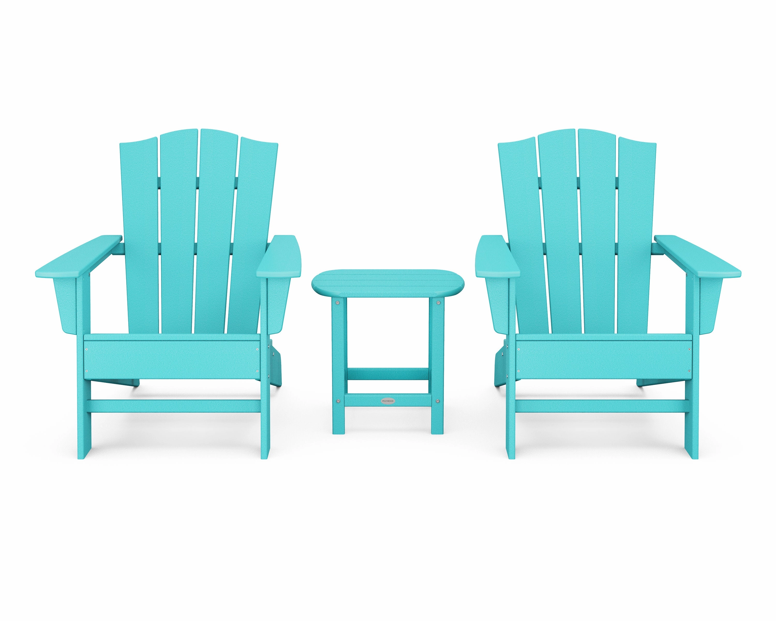 Wave 3-Piece Adirondack Chair Set with The Crest Chairsoutdoor patio dining furniture set