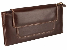 Adpel Dakota Leather Purse With Magnetic Closure | Brown Big Savings Event