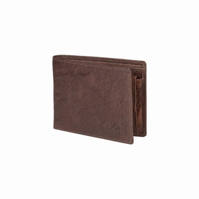 Kaili Mood Milled Leather Men'S Bifold Wallet Dark Brown Limited Stock Offer Daily Special Offer
