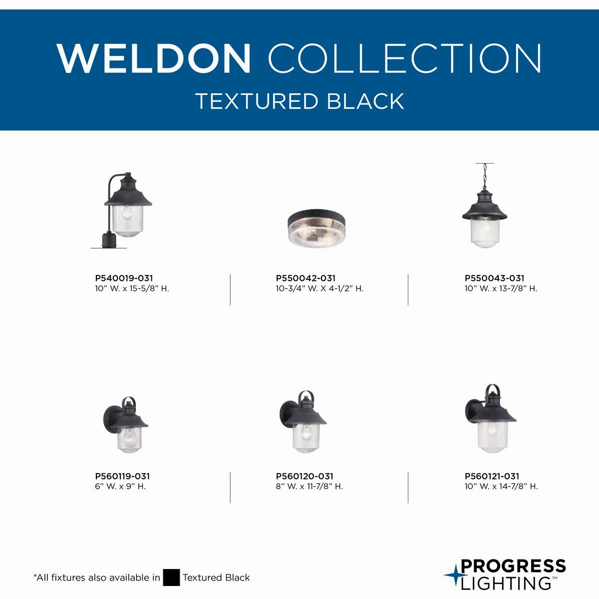 Weldon One Light Wall Lantern Black