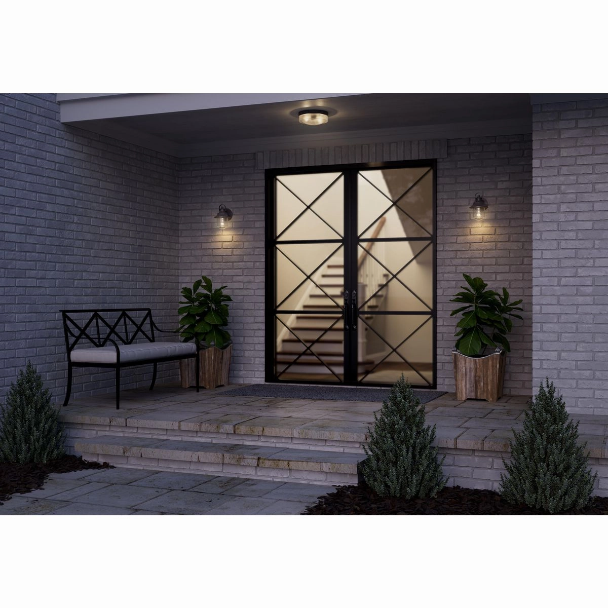 Weldon One Light Wall Lantern Black