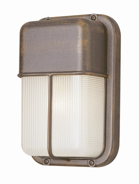 Well One Light Bulkhead RustOutdoor wall sconces with motion sensor