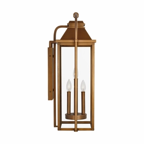 Wellsworth Four Light Wall Lantern Natural CopperOutdoor wall sconces with motion sensor