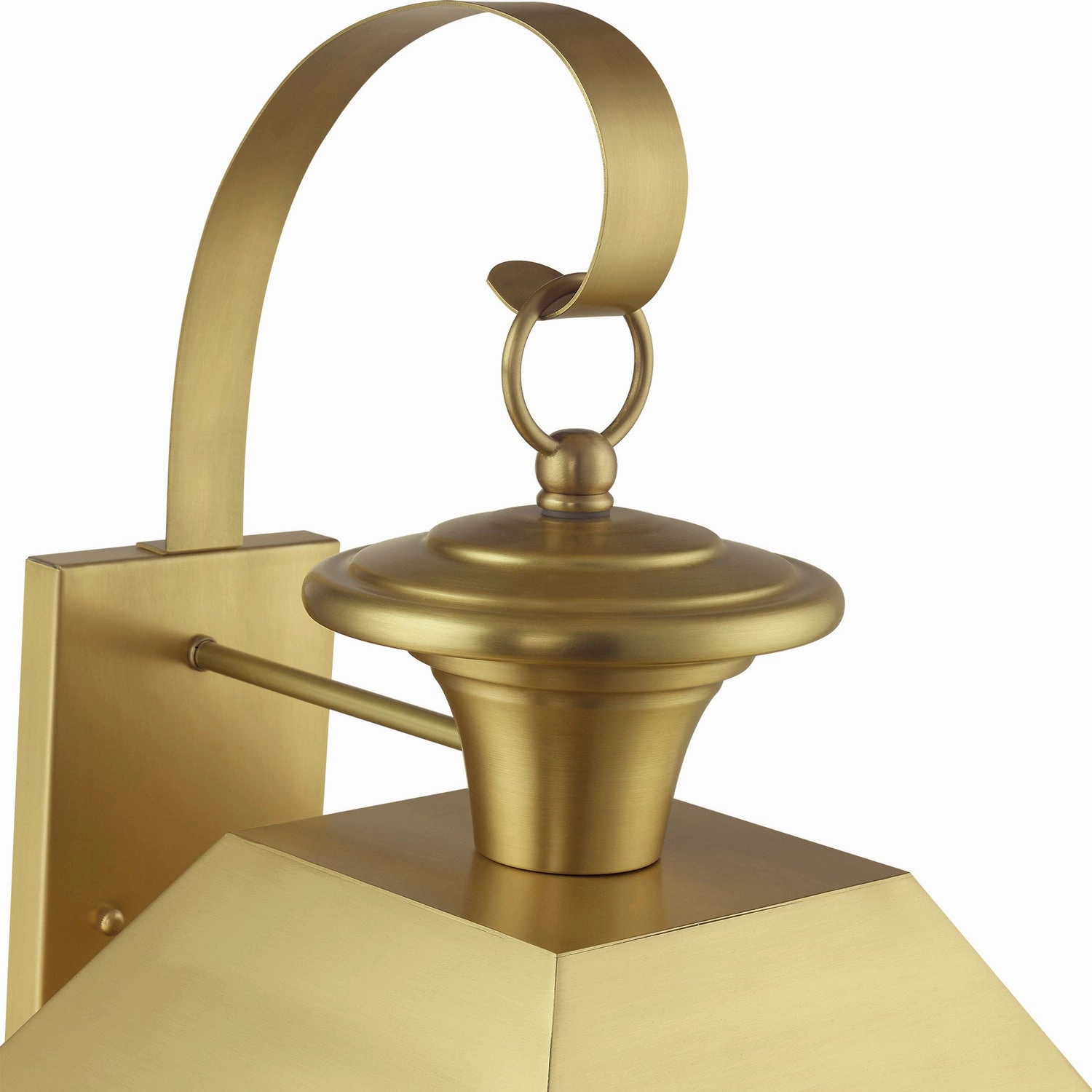 Wentworth Four Light Outdoor Wall Lantern Natural Brass