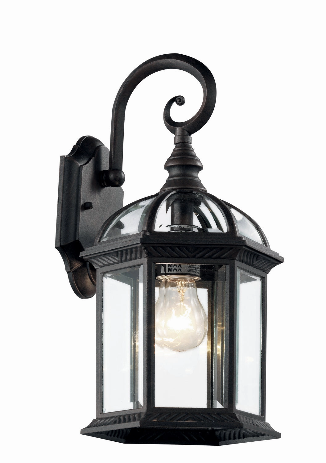 Wentworth One Light Wall Lantern BlackOutdoor wall sconces with motion sensor