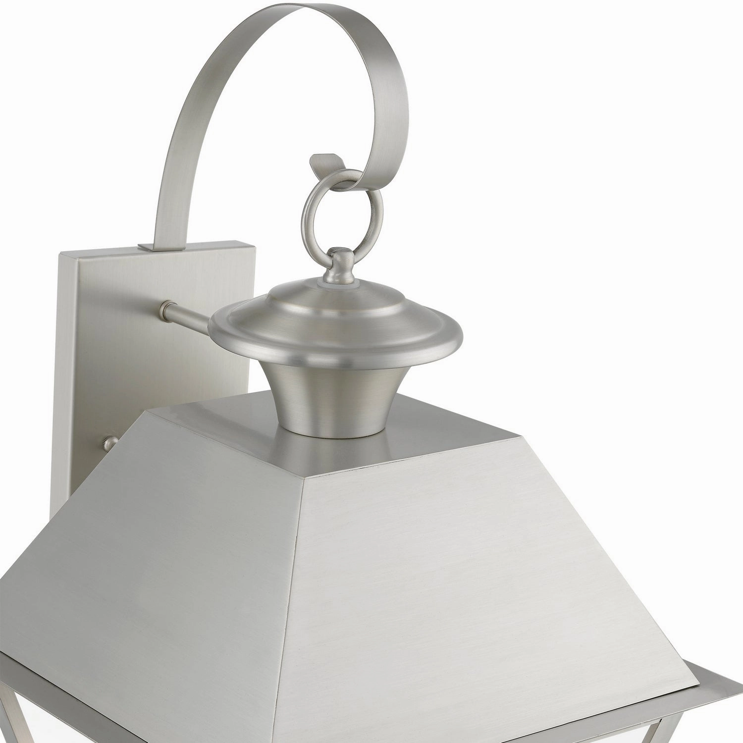 Wentworth Three Light Outdoor Wall Lantern Brushed Nickel