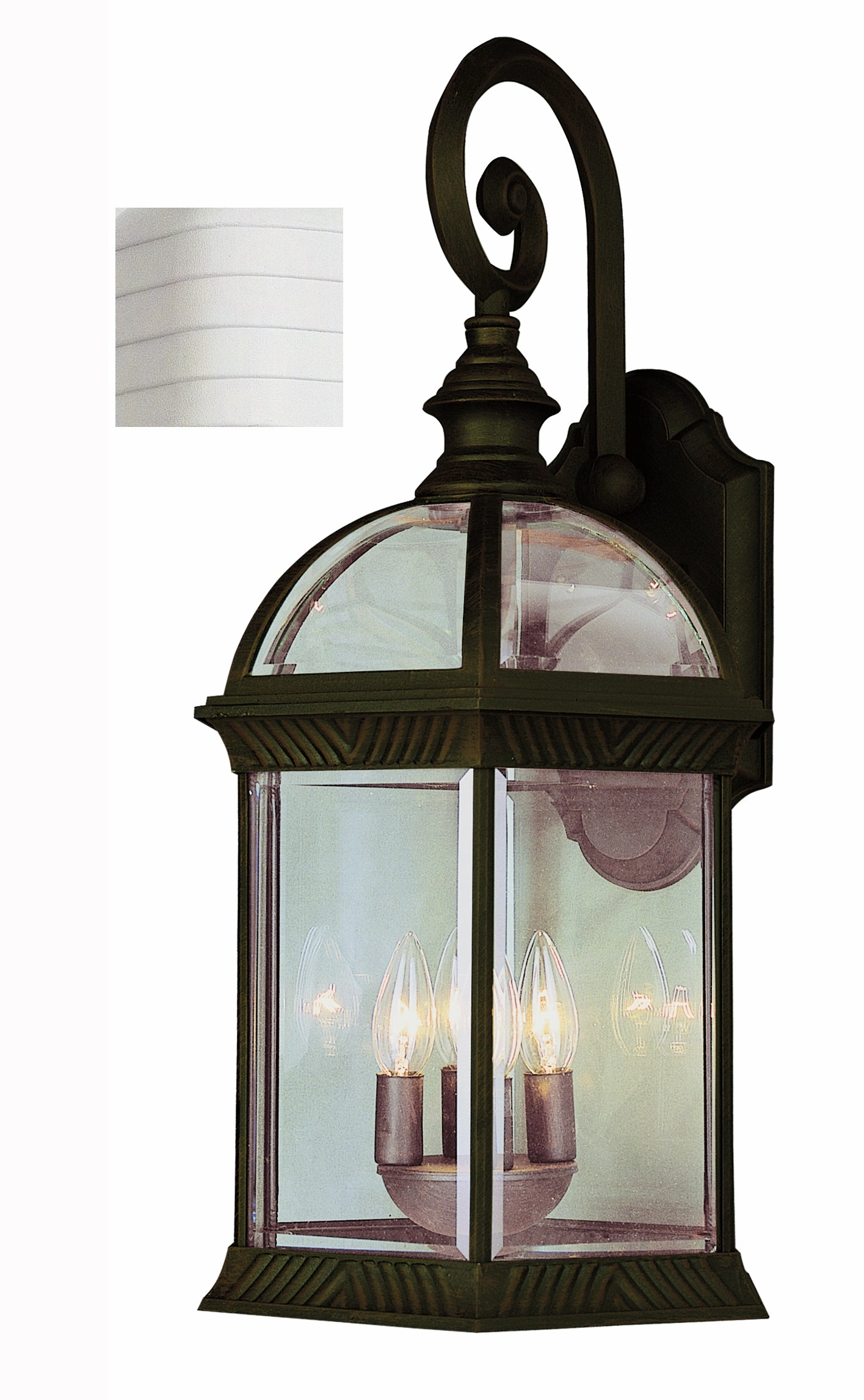Wentworth Three Light Wall Lantern WhiteOutdoor wall sconces with motion sensor
