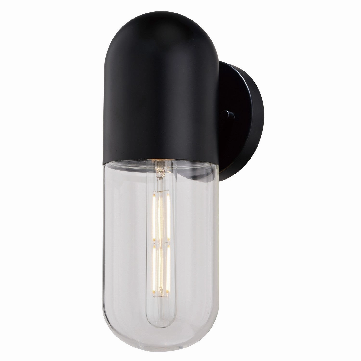 West Loop One Light Outdoor Wall Mount Matte BlackOutdoor wall sconces with motion sensor