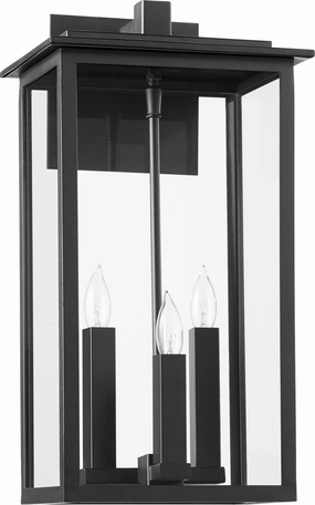 Westerly Three Light Wall Mount Textured BlackOutdoor wall sconces with motion sensor