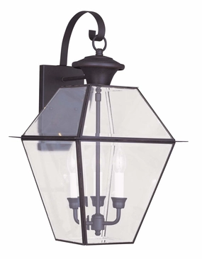 Westover Three Light Outdoor Wall Lantern BronzeOutdoor wall sconces with motion sensor