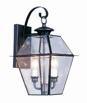 Westover Two Light Outdoor Wall Lantern BlackOutdoor wall sconces with motion sensor