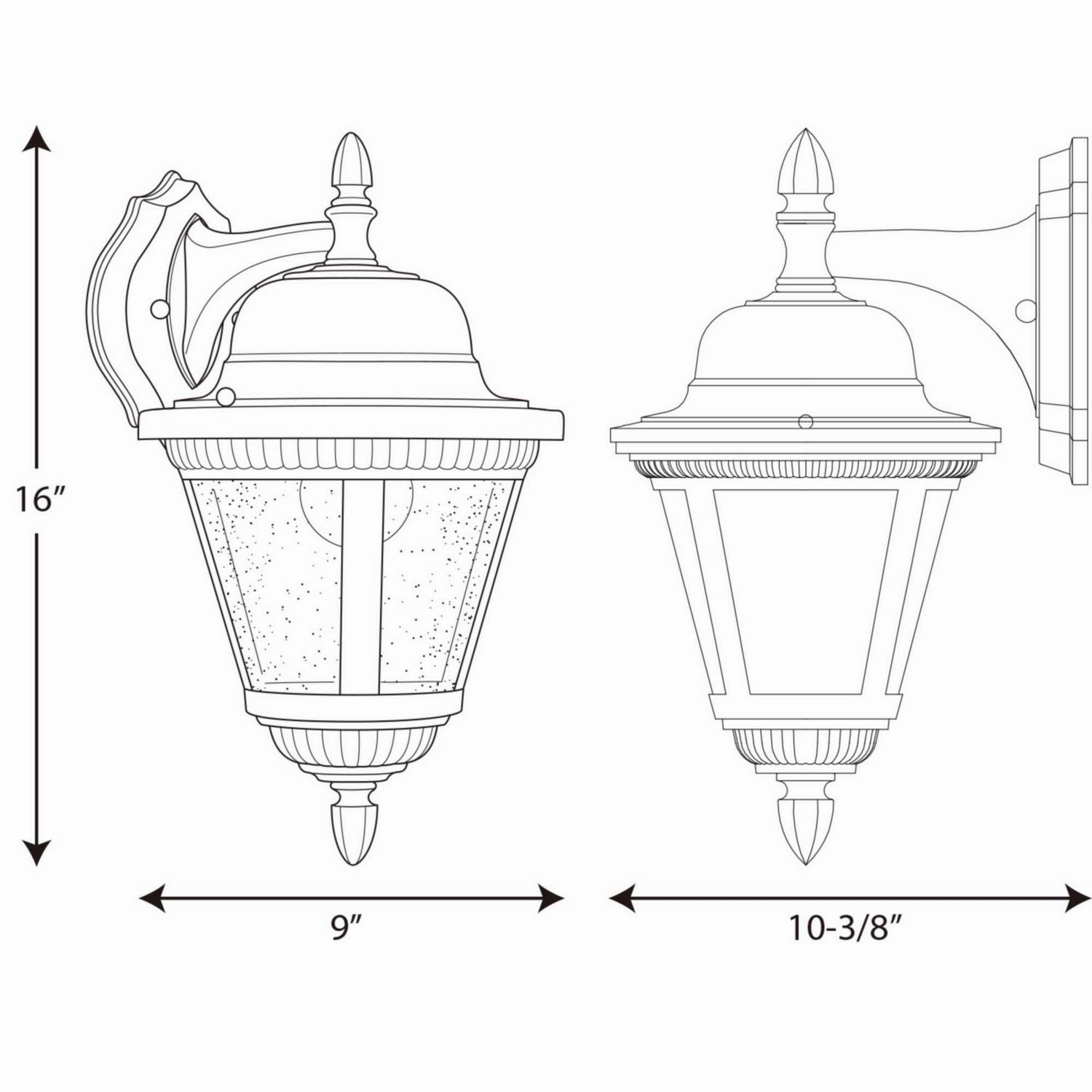 Westport Led LED Wall Lantern Black
