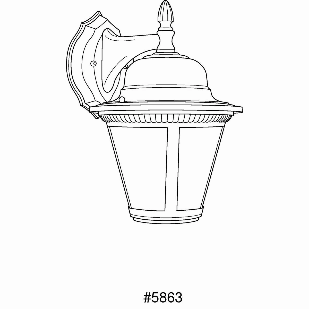 Westport Led LED Wall Lantern Black