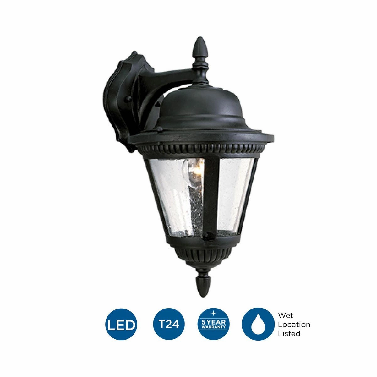 Westport Led LED Wall Lantern Black