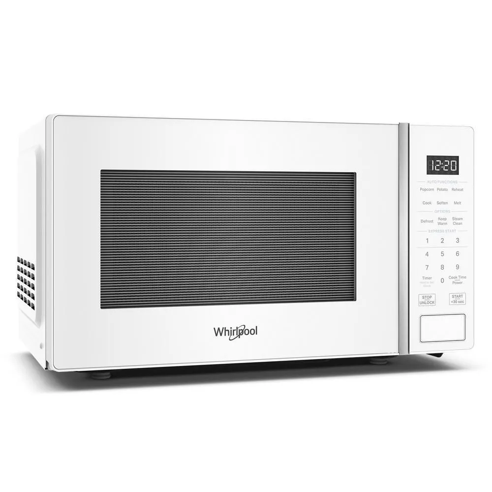 Whirlpool WMCS3018RW 0.7 Cu. Ft. White Countertop Microwave With Steam Clean - 700 Watt