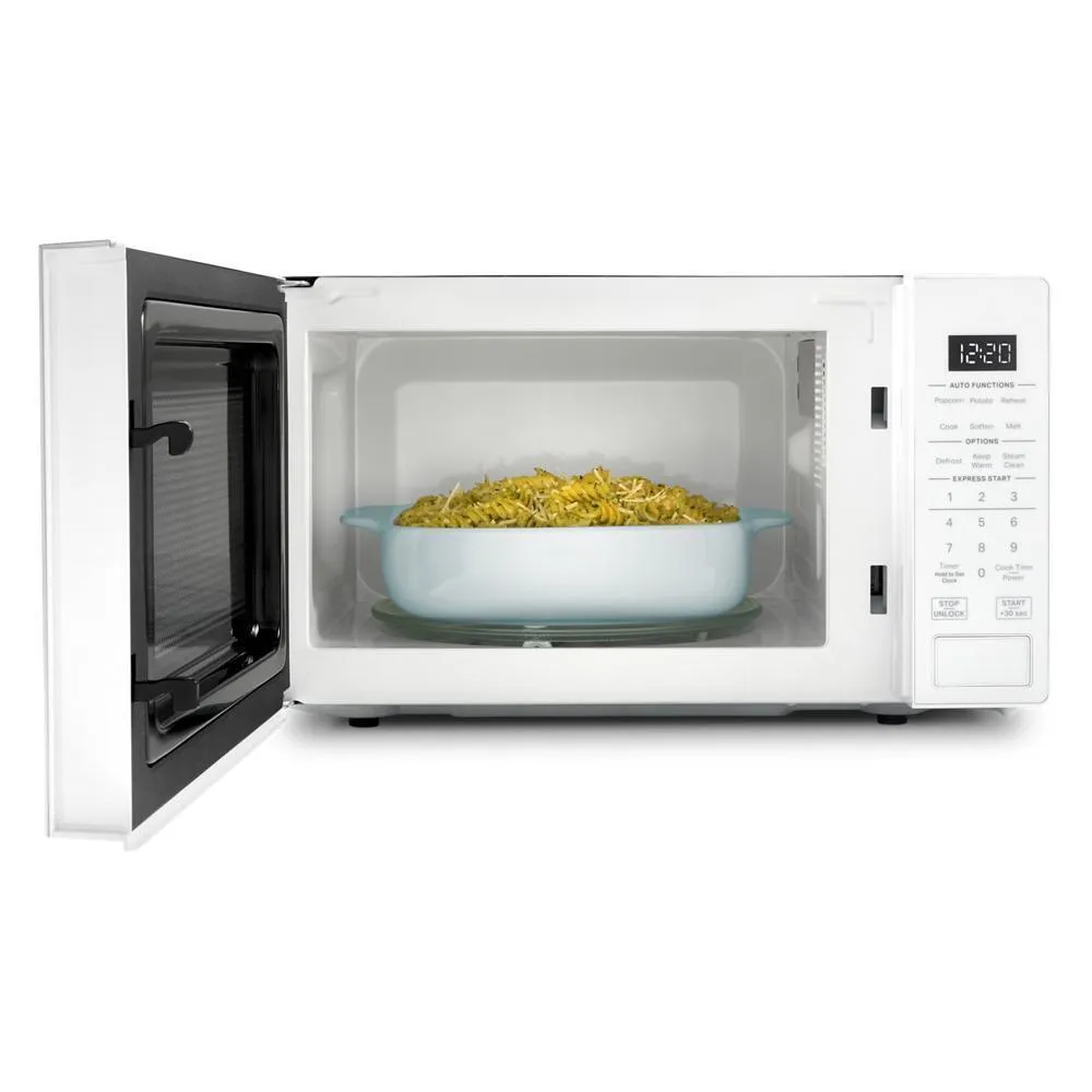 Whirlpool WMCS3018RW 0.7 Cu. Ft. White Countertop Microwave With Steam Clean - 700 Watt