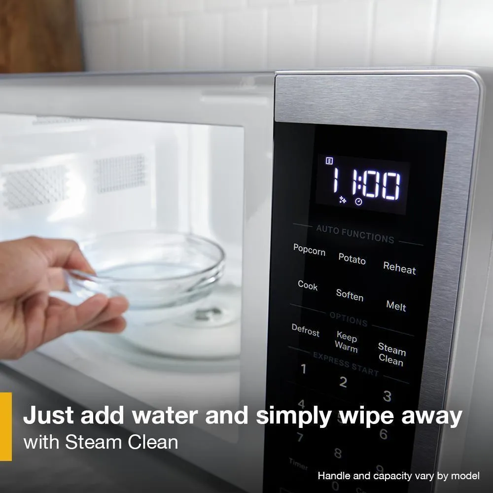 Whirlpool WMCS3018RW 0.7 Cu. Ft. White Countertop Microwave With Steam Clean - 700 Watt
