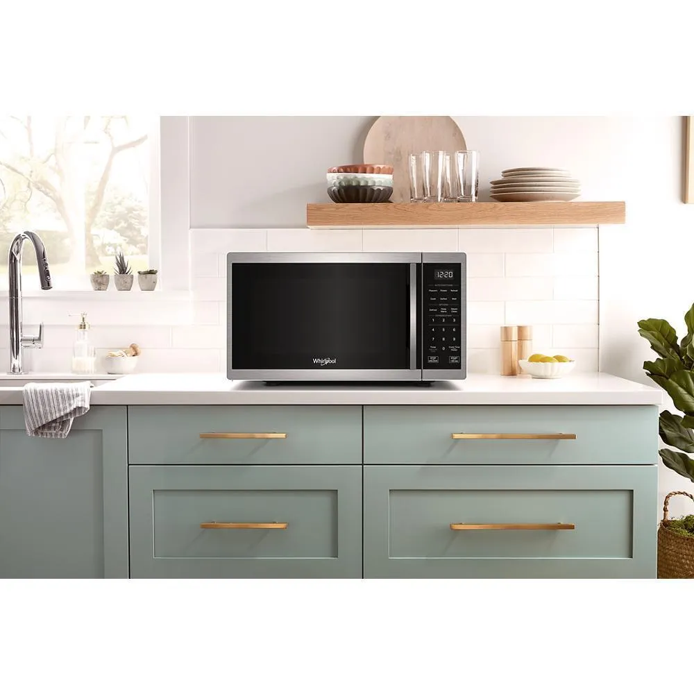 Whirlpool WMCS3019RS 0.9 Cu. Ft. Stainless Steel Countertop Microwave With Steam Clean - 900 Watt