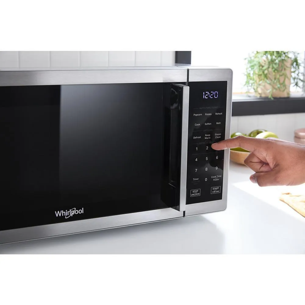Whirlpool WMCS3019RS 0.9 Cu. Ft. Stainless Steel Countertop Microwave With Steam Clean - 900 Watt