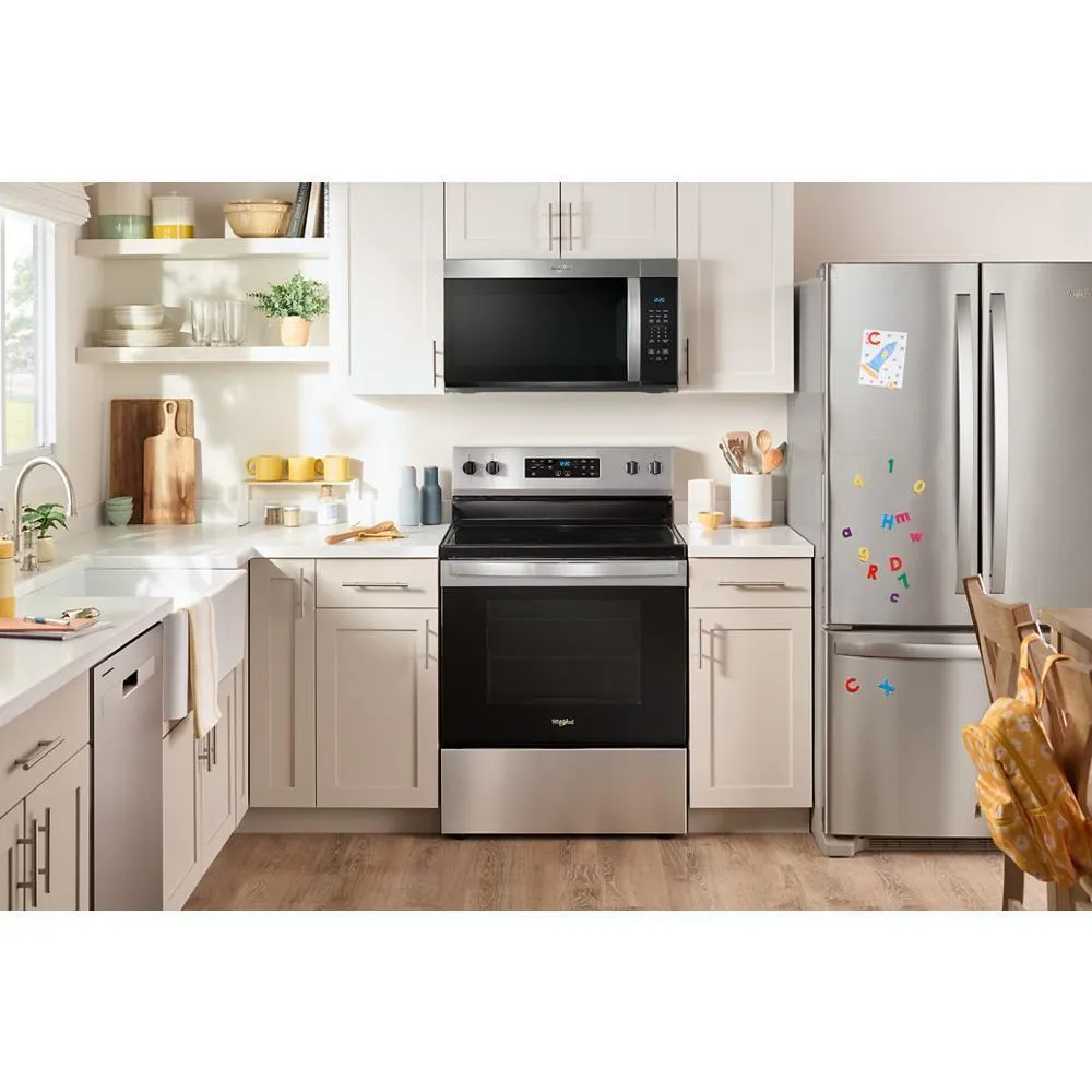 Whirlpool WMMS3130RZ 30 W 1.7 Cu. Ft Over The Range Microwave With 1000-Watts Cooking Power