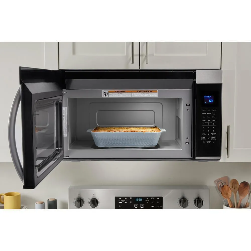 Whirlpool WMMS3130RZ 30 W 1.7 Cu. Ft Over The Range Microwave With 1000-Watts Cooking Power