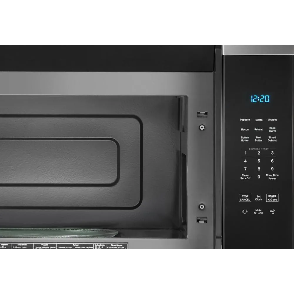 Whirlpool WMMS3130RZ 30 W 1.7 Cu. Ft Over The Range Microwave With 1000-Watts Cooking Power
