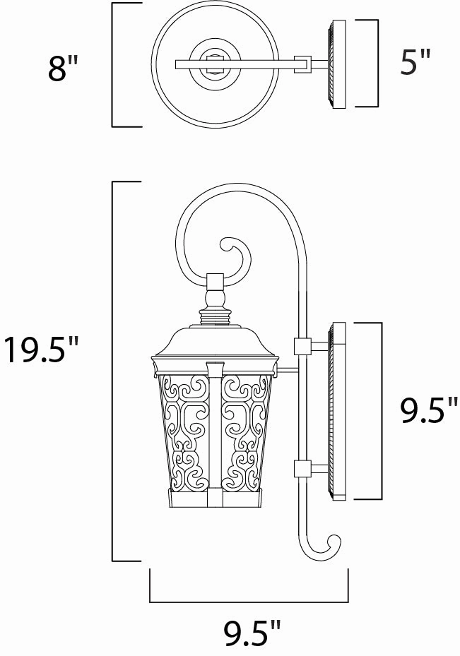 Whisper Dark Sky LED LED Outdoor Wall Sconce Bronze