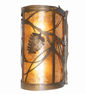 Whispering Pines Two Light Wall Sconce Antique CopperOutdoor wall sconces with motion sensor