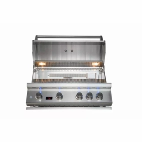 Whistler by Bonfire Outdoor 34 inch Built-In 4-Burner Natural Gas Grill with Infrared Rear Burner CBB4-NG stainless steel BBQ grill with side table