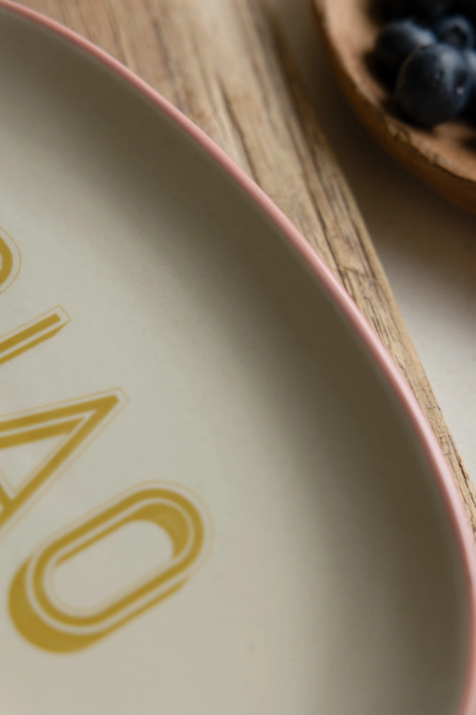 White Ciao Plate