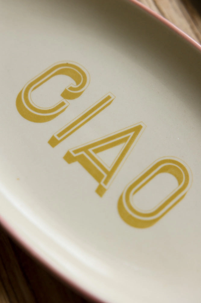 White Ciao Plate