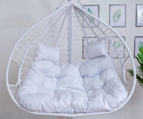 White Cushion for Double Seater Hanging Egg Chairthick cushion for outdoor egg chair