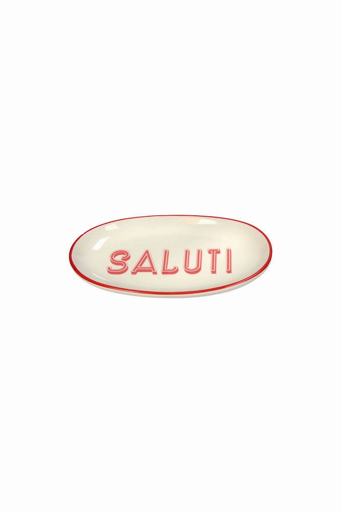 White Saluti Plate