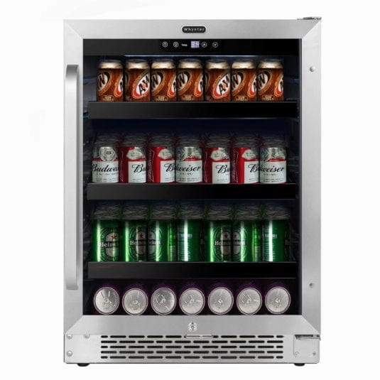 Whynter BBR-148SB 24 inch Built-In 140 Can Undercounter Stainless Steel Beverage Refrigerator outdoor beverage cooler with wheels