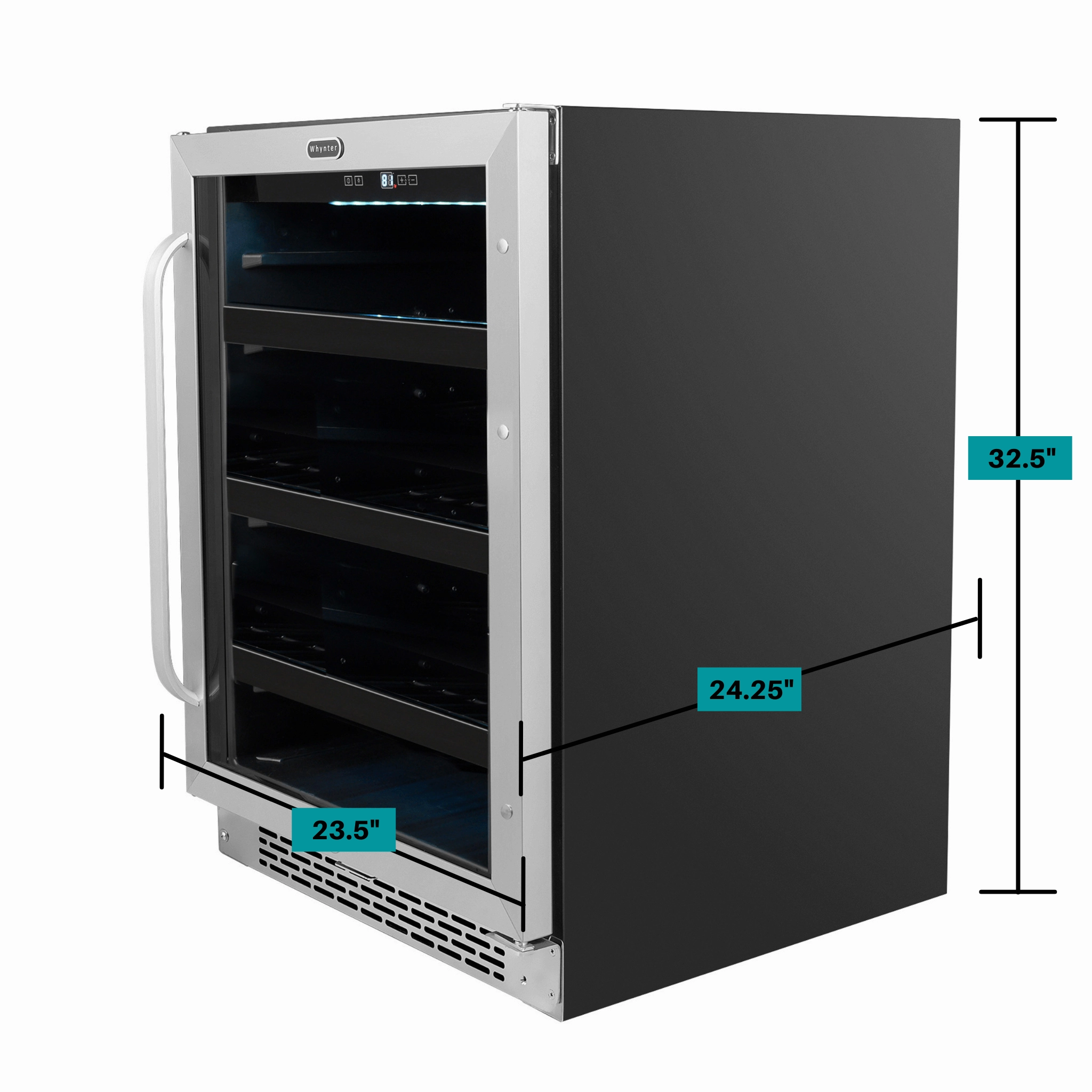 Whynter BBR-148SB 24 inch Built-In 140 Can Undercounter Stainless Steel Beverage Refrigerator